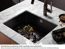 Dornbracht 38500002 - Lavabo da cucina in acciaio smaltato, colore: nero opaco