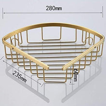 WDGNY Mensola Bagno Doccia Caddies In Acciaio Inox Foratura Bagno Angolare Mensole Griglia Mensola A Parete Rack Antiruggine Oro 0907