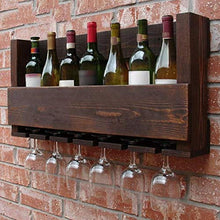 LLT Wine Rack, Della Novità Della Decorazione Della Parete Rack, Wine Rack Vetro Mensola Montato Porta Legno per il Vino Europeo Vetro Vino Retro Hanging Shelf 70 × 33 × 12Cm