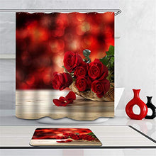 LIYAN Combinazione Bagno. Immagini Chiare E Colori Vivaci Rendono Il Tuo Bagno Pieno di Vita. Accessori da Bagno. Romanza. Fiore Rosa Rossa.