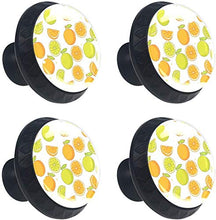 Arance Limoni Frutta Verde Intenso Pomelli per Porta Set di 4 Pomelli per Mobili Manopole per Cassetti Cucina Armadio Vetro