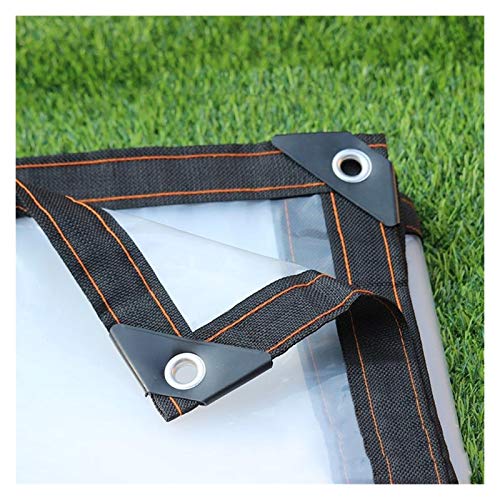 LXHONG Foglio di Tela Cerata Trasparente Impermeabile，Tarps Heavy Duty，Coperture per Mobili da Giardino Ombra Facile da Trasportare Terrazza Capanno dei Fiori, Personalizzabile