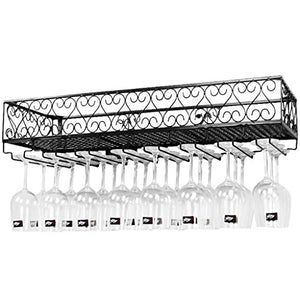 FAFZ Portavini Portabottiglie in Metallo A Parete, Sala da Pranzo E Cucina Portabottiglie Multifunzionale per Vino, Portaoggetti, Portabottiglie (Size : 50cm)