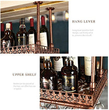Alqn American Metal Soffitto Portabottiglie Portaoggetti Calice da vino Calici Bicchiere Portabottiglie Bronzo Appeso Decorazione Bicchiere da vino Espositore per Bar Bar Sala da pranzo Mobili,100 ×