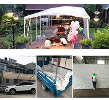 GJSN Teloni, Multiuso Incatramata Bianco Protezione Solare 丨 All'Aperto Teloni Impermeabili con Metallici Occhielli, Heavy Duty Baldacchino Tenda/Cover Pool/Barca, 400G / M²,3X6M