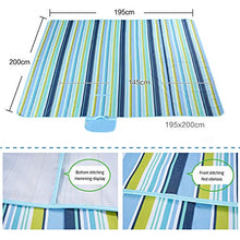 STKASE® Coperta Telo Picnic Impermeabile Coperta da Picnic, Coperta Picnic Impermeabile Pieghevole con Manico Portatile, con 3 Strati di Pile, Cotone e PEVA,145 * 200CM
