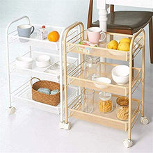 Zixin Scaffale da Cucina 3 Tier Bagno Shelf Metallo Multi-Layer Storage Rack Scaffale da Cucina Stand con Ruote
