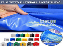 Gazebo Pieghevole 4,5x3m Alluminio piantone Esagonale Telo Rivestito PVC con Laterali