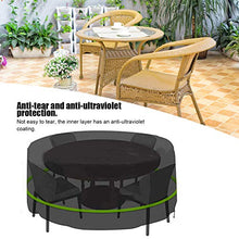 eecoo Copritavolo Nero Rotondo da Giardino in Nylon Riflettente per mobili in Oxford Coprivaso Antipolvere Copritavolo Rotondo
