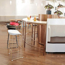 MJY High-End Bar Stool Moda Ferro battuto Bar Stool Cucina Colazione sedia Torna poggiapiedi Design Bianco (Altezza seduta: 75cm)
