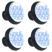 Pelle di sirena 4 PCS Pomelli per Porta, Pomolo per Mobile, Pomelli per Mobili con Viti, Maniglia per Armadietto, Pomelli per Porta, Pomelli per Cassetti per Porta, Armadio, Cassetto e Credenza