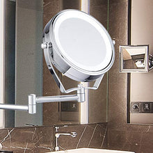 Specchi per il trucco da trucco per il trucco da parete Ingrandimento per il bagno dell'hotel Specchio per la rasatura Specchio per cosmetici Specchi da parete con doppi bracci pieghevoli Cromati