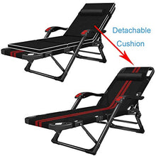 SHUAIIJUAN Sedia per il tempo libero domestico Sdraio Outdoor pieghevole Chaise Lounge Chair gravità zero sedie a sdraio regolabili sdraio Patio Adagiarsi for Travel Yard Beach Pool Max.200kg - Nero