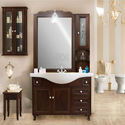 Shop Chic Mobile bagno in legno base ante e cassetti specchio pensile lavabo