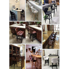 XEWNEGTZI Sgabello da Bar Sedia da Bar retrò in Legno Massello, per Bancone da Cucina Sgabelli Alti da Bar, con Cuscino E Schienale in PU, Facile da Montare (6 Misure, 40 × 43 × 78cm)(Color:Rosso)