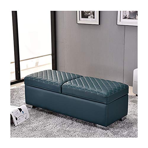 QWERTY Stoccaggio Ottomano Cubico, Regge Fino A 300 kg, CAdatto for Camera da Letto Corridoio (Color : Dark Green, Size : 120x45x41cm)