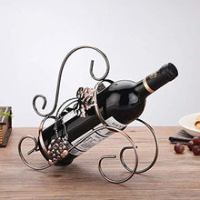 Tabletop Free Standing Wine Rack Display Iron Retro Wine Bottle Holder Stand for Bar, Wine Cellar, Basement, Cabinet, Pantry Portable Modern Minimalist Design for Wine Lovers