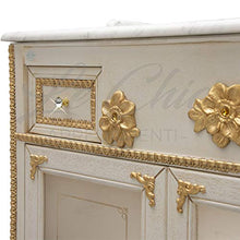Shop Chic Arredo bagno barocco 120 cm con piano in marmo bianco