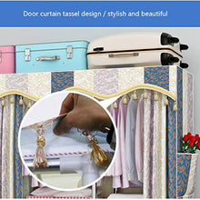Foldable Closets Armadio Semplice Armadio in Stoffa, dormitorio per Studenti Singolo in Acciaio Ispessito Tipo Economico, Piccolo Armadio in Tessuto Lungo 62 cm