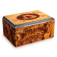DZSF Cigar Humidor di Legno Solido Piano Vernice Cigar Box, Grande capacità di archiviazione Legno di Cedro Cigar Humidor Built-in igrometro e umidificatore detiene Il 50 sigari,B