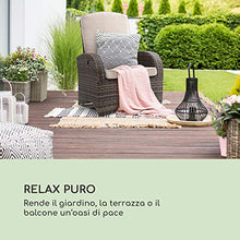 blumfeldt Comfort Siesta - Poltrona da Giardino, Schienale Regolabile, Rivestimento in Poliestere, Imbottitura con Spessore 8 cm, Pieghevole, Salvaspazio, Grigio Scuro