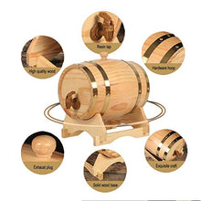 HWhome Botti da Vino Orizzontali in Rovere Botte di Vino, 5L Built-in Lamina di Alluminio Fodera di Whisky Barrel Wine Cooler Secchio Ristorante Bar Decorazione Festa di Nozze Botte di Vino