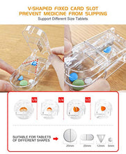 Portapillole Organizer 7 giorni con porta tablet PM PM Dispenser settimanale per tablet 14 scomparti grandi rimovibili con borsa in pelle