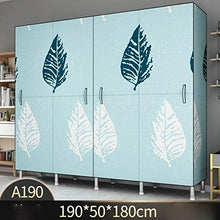 NXYJD Armadio Semplice Panno Armadio d'Acciaio Full Frame Ispessimento Bold Staccabile Doppio Guardaroba Tessuto Home