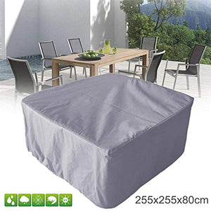 HUACHENG Coperture per mobili da Giardino per Patio Esterno   Coperture per sedie Impermeabili da Pioggia e Neve per Sedia Imbottita Copertura Antipolvere-Nero, 200X200X85cm