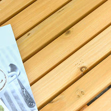 Outsunny Panchina a Dondolo da Giardino e Terrazza per 2 Persone con Braccioli, 124x76x95cm Legno Naturale
