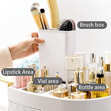 ACEWD Organizzatore di Trucco, Espositore Cosmetico Girevole da 180 Gradi, Organizer per Vanità Regolabili Scaffale da Bagno Organizer Cosmetico da Bancone, Contenitore Cosmetico Trasparente