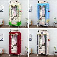Foldable Closets Armadio Semplice Armadio in Stoffa, dormitorio per Studenti Singolo in Acciaio Ispessito Tipo Economico, Piccolo Armadio in Tessuto Lungo 62 cm