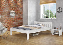 Erst-Holz Letto Matrimoniale Bianco Classico 140x200 in Pino con doghe rigide 60.38-14W