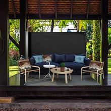 CCLIFE Tende da Sole Laterale Retrattile paravento Laterale frangivento, Tenda Laterale avvolgibile con la Protezione antiappannamenta, Anti-UV, Colore:Nero, Dimensione:180x300cm