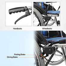 Sedia A Rotelle, Sedia da Viaggio Portatile per Sedia A Rotelle con Struttura in Lega di Alluminio Pieghevole da Trasporto Leggera Adatta per Persone Anziane con Disabilità A