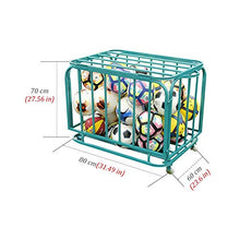 LXFA Carrello Porta Palline Portapalline Pieghevole con Ruote/Coperture - Carrello Portaoggetti Portatile per Palline Sportive in Metallo - per Il Giardino della Scuola Materna