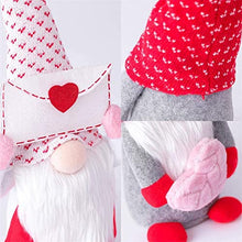 ASFD Bambola di San Valentino Puntelli per vetrine Decorazione Bambola di Peluche Nana Bianco + Rosso S.