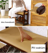 YANG 2 Livello Modifica del Pattino Bench Rack Shoe Imbottito Poggiapiedi Sedile Cucina in Legno Pouf ottomano Carico 200kg (Size : L53XW33XH51CM)