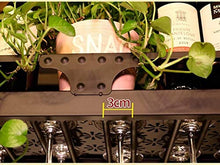 DJSMjbj - Scaffale da soffitto in ferro da stiro, per bicchieri da vino, decorazione a soffitto, 80*35cm
