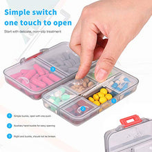 Portapillole portatile, organizer per pillole da viaggio quotidiano, a prova di umidità, piccola scatola per pillole per borsa o tasca (2 pezzi)