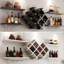 Scaffale per bottiglie vino da parete,Porta Vino Portabottiglie Vino da Parete,Scaffale Vini Portabottiglie,Per cucina,ristorante,bar,piante in vaso,libri,vasi (1 scaffale per vino+4 ripiani) (Nero)