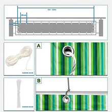 Ziligengsheng Rotolo Telone Oscurante 55x400cm,Resistente alle intemperie,con Fascette e funi,per Ringhiera Protezione Balcone, Verde-Bianco