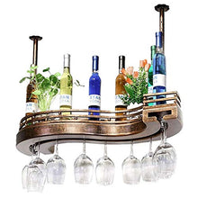 Soffitto Semplice e Creativo Portabottiglie Semplice e Creativo Altezza Regolabile da Parete Portabottiglie da Parete Sospeso Ferro da Stiro in Metallo Bicchiere da Vino Calice Portabottiglie Calici