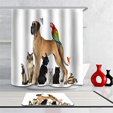LIYAN Combinazione Bagno. Immagini Chiare E Colori Vivaci Rendono Il Tuo Bagno Pieno di Vita. Accessori da Bagno. Cane. Gatto. Pappagallo.
