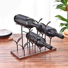 BYARSS Portabottiglie da Tavolo Bar casa,Portabottiglie da Tavolo, Elegante Bar da casa 6 Bottiglie Portabottiglie da Tavolo con Supporto per espositore(Bronzo)