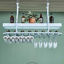 Portabottiglie, Ferro battuto Materiale Ottagonale Bar a 2 Strati Bar Portabottiglie Vino Sottosopra Semplice Ristorante Appeso Calice Portabottiglie Appendiabiti per Cucina, Soggiorno stoccaggio d