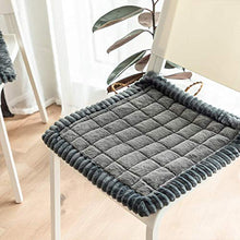 Dieluny, 1 cuscino imbottito per sedia da pranzo, per interni ed esterni, in vimini, con cravatte, cuscino per casa, ufficio, sgabello, cibo antiscivolo, 50 x 50 cm, colore: grigio