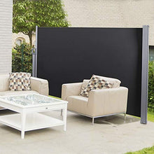 YCSD Tendalino Laterale per Patio Terrazzo Tenda A Vela Parasole Vele Parasole da Giardino (160 X 318 Cm, Grigio Scuro)