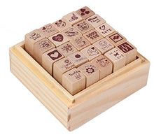 SaySure - 25pcs Love Diary Rubber Wooden Stamp Set DIY