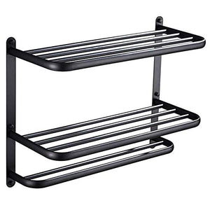 NHLBD Mensola da Bagno, mensola portaoggetti - 2 ° Piano Bagno Rack for Doccia, Parete Appeso Bagagli Rack Rettangolare Doccia Caddy for Bagno partizione Bagno